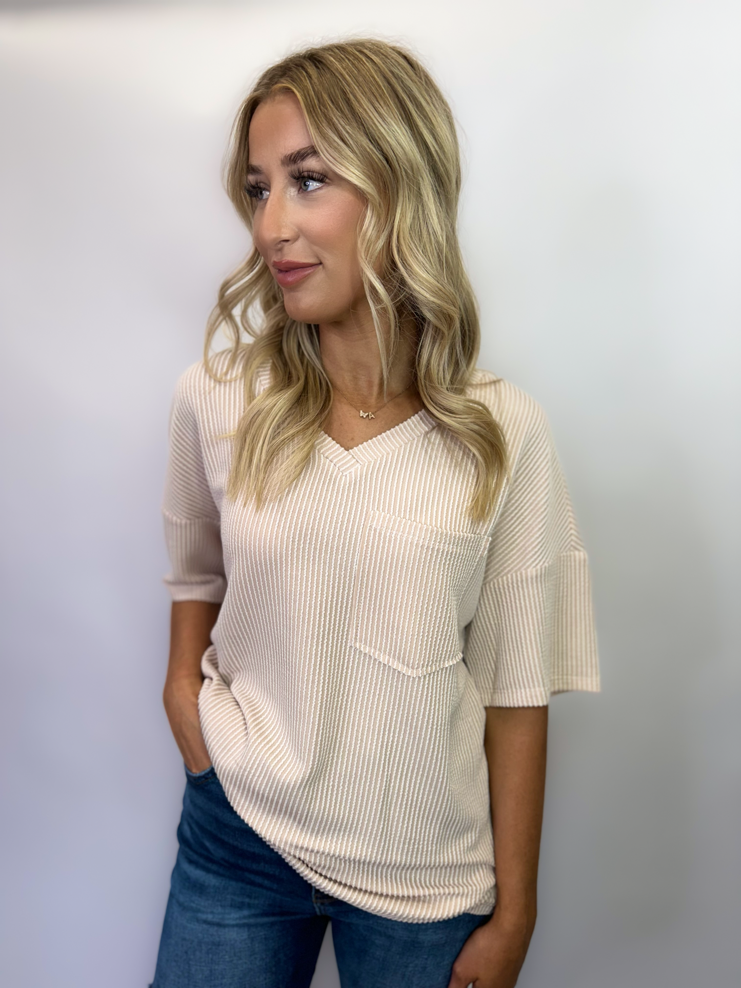 Rowan Ribbed Top in Cream