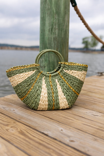 Woven Straw Tote Bag