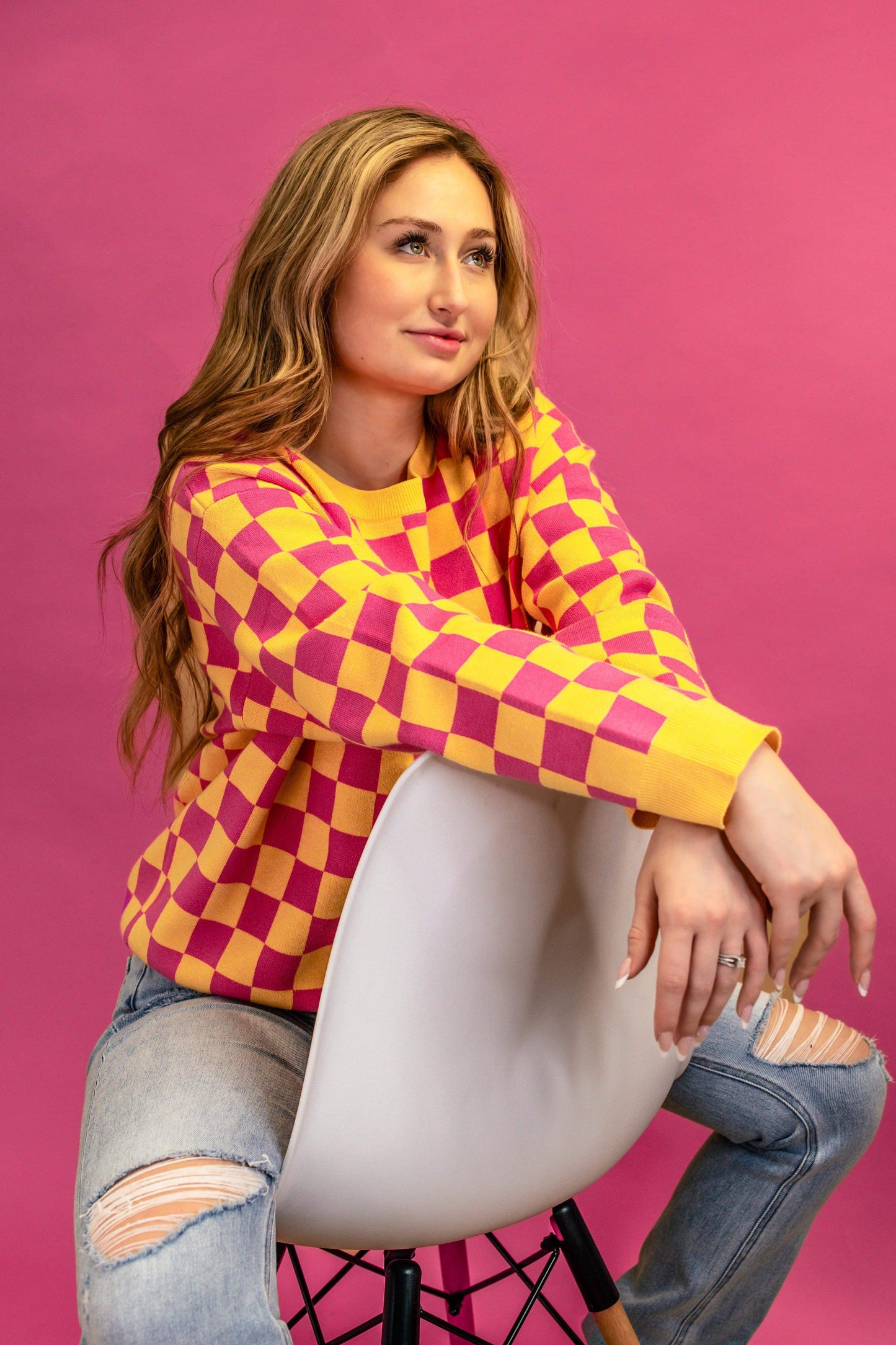 Charlotte Checkered Sweater