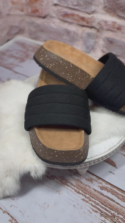 Chloe Chunky Slide in Black