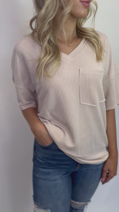 Rowan Ribbed Top in Cream