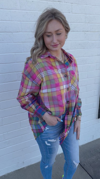 Barbara Stained Glass Flannel Top